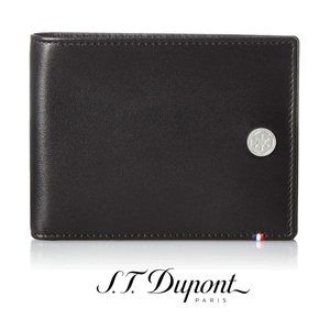 S.T. Dupont Line D Star Wars ST180250 Black Leather Men 6 CC Bifold Wallet